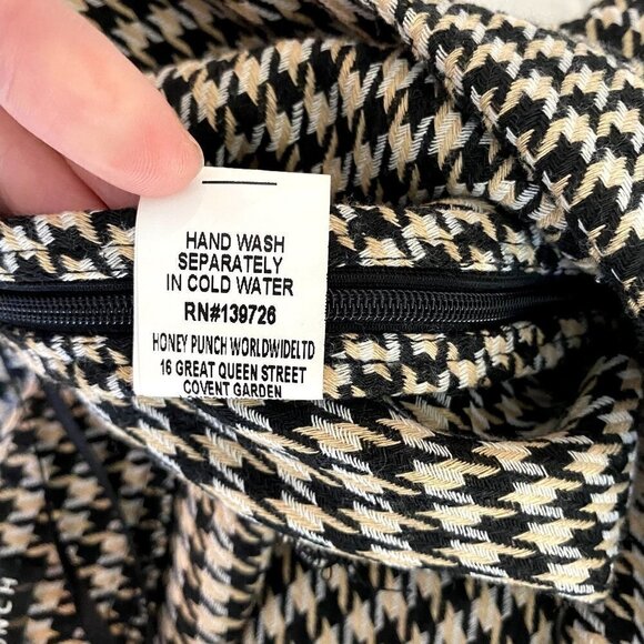 Honey Punch Houndstooth Mini Skirt M - Picture 8 of 10